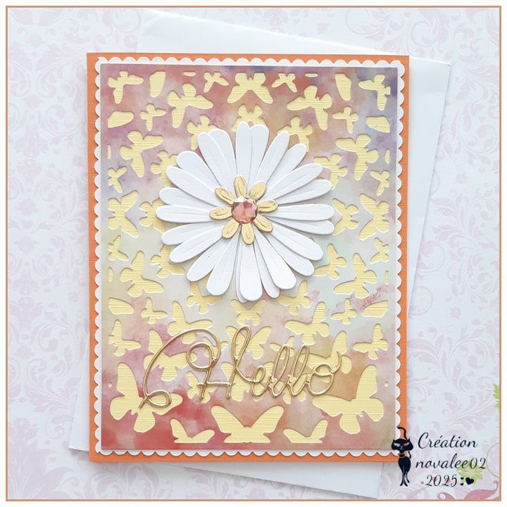 Kokorosa Metal Cutting Dies with Cute Hollow Butterflies Background Board