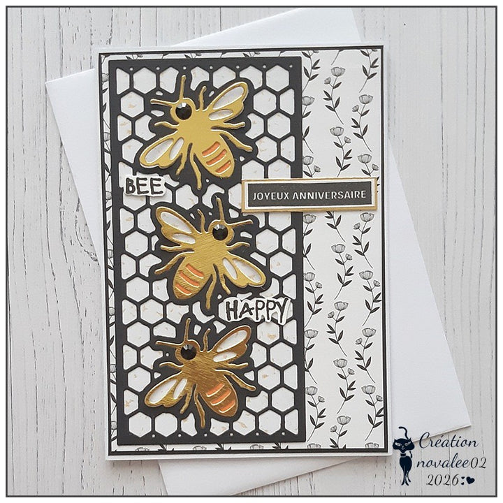 Kokorosa Metal Cutting Dies with 3 Flying Bees Background Board