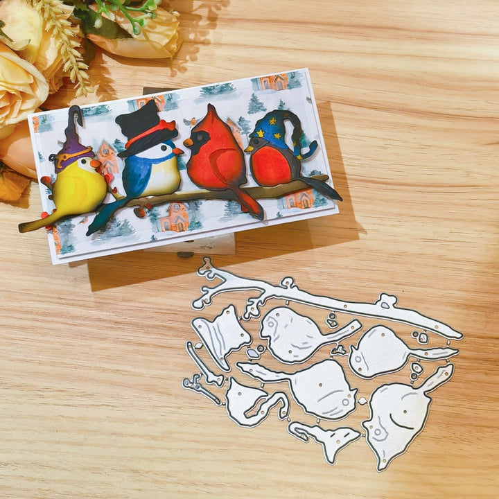 Kokorosa Metal Cutting Dies with Four Birds on the Branch