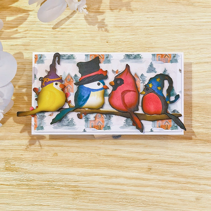 Kokorosa Metal Cutting Dies with Four Birds on the Branch