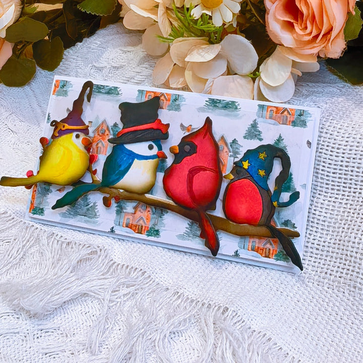 Kokorosa Metal Cutting Dies with Four Birds on the Branch