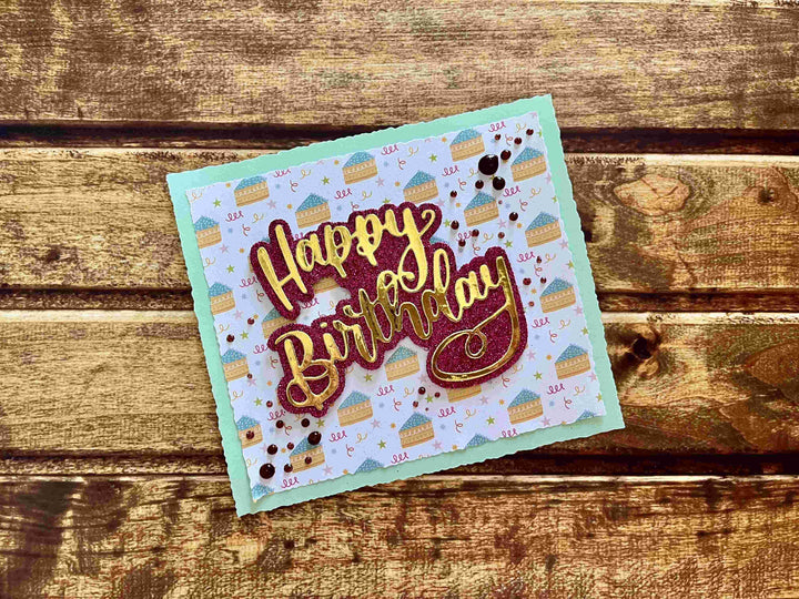 Kokorosa Metal Cutting Dies with "Happy Birthday" Word