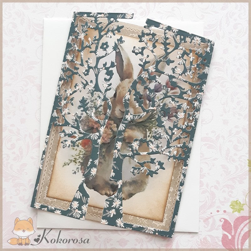 Kokorosa Metal Cutting Dies with Foldable Tree Card