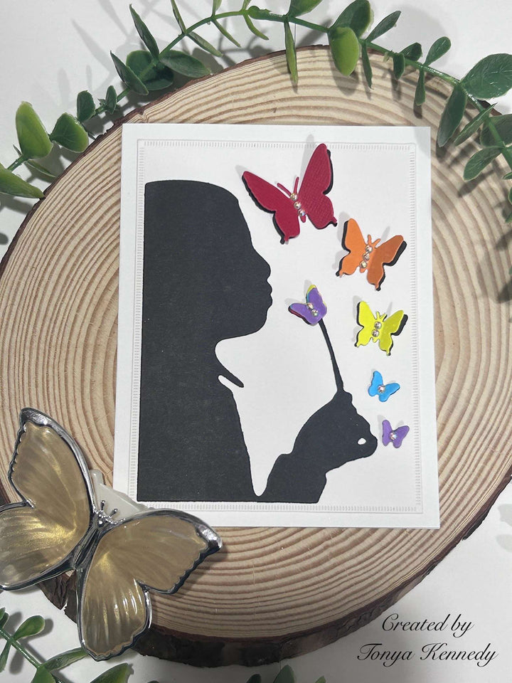 Kokorosa Metal Cutting Dies with Girl Blowing Butterflies