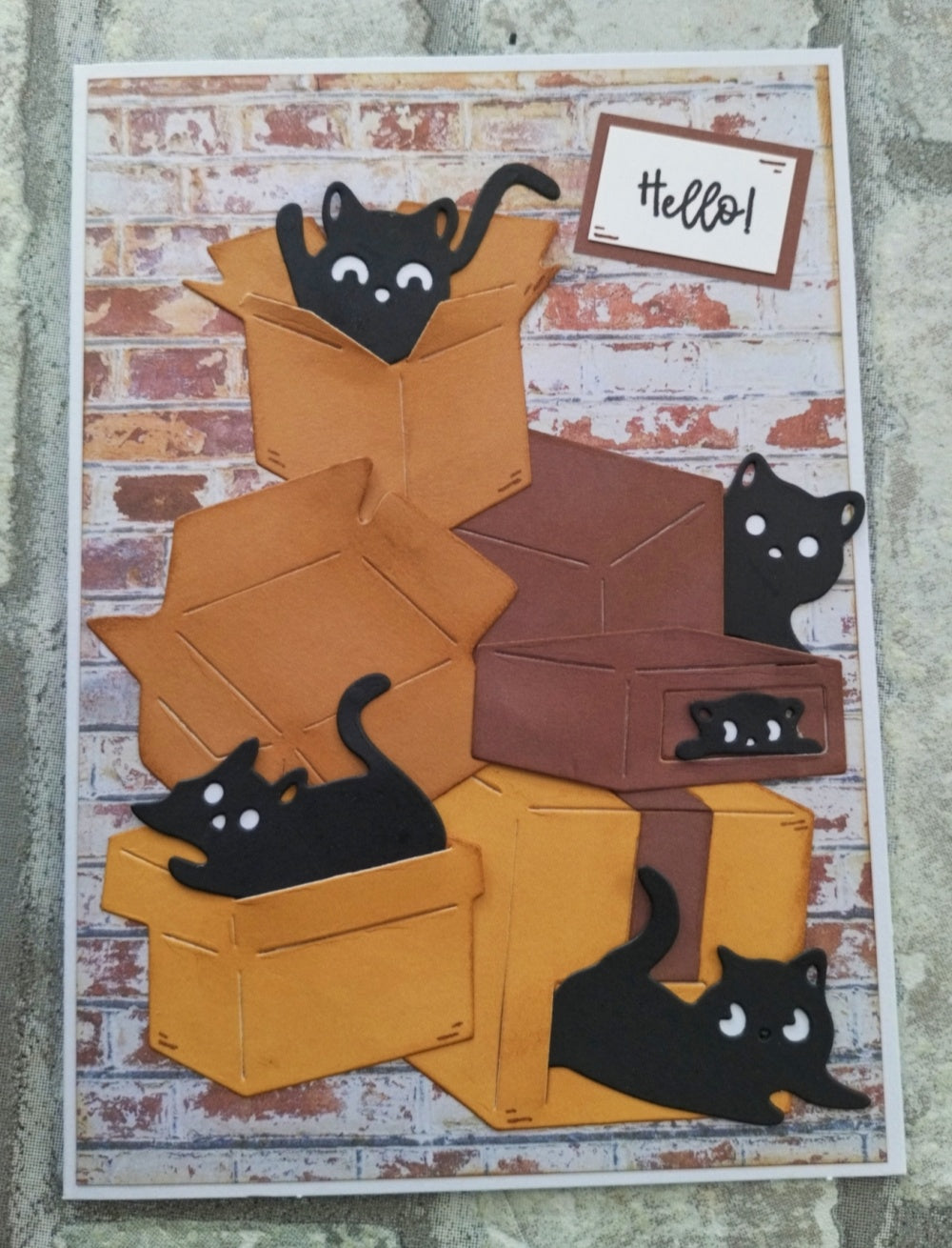 Kokorosa Metal Cutting Dies with Cats Play in Boxes