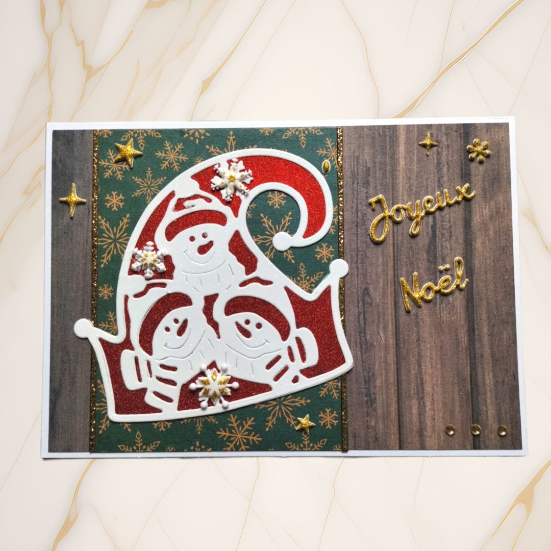 Kokorosa Metal Cutting Dies with Christmas Snowman Elf Hat