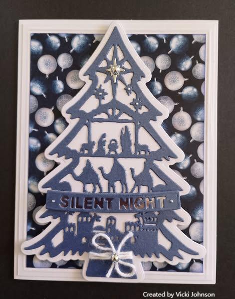 Kokorosa Metal Cutting Dies with Pray Christmas Tree