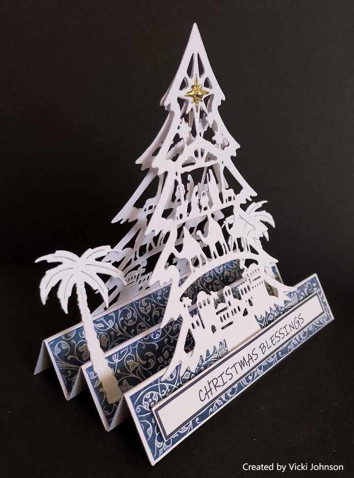 Kokorosa Metal Cutting Dies with Pray Christmas Tree