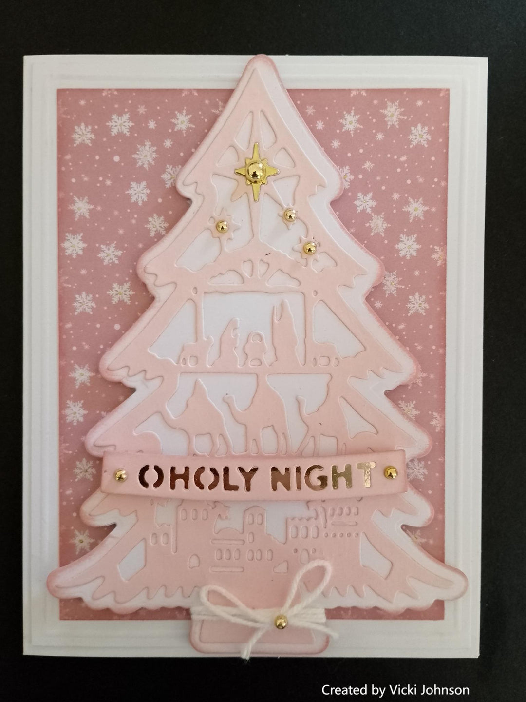 Kokorosa Metal Cutting Dies with Pray Christmas Tree