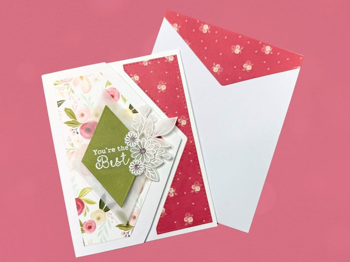 Kokorosa Metal Cutting Dies with Rhombic Foldable Card