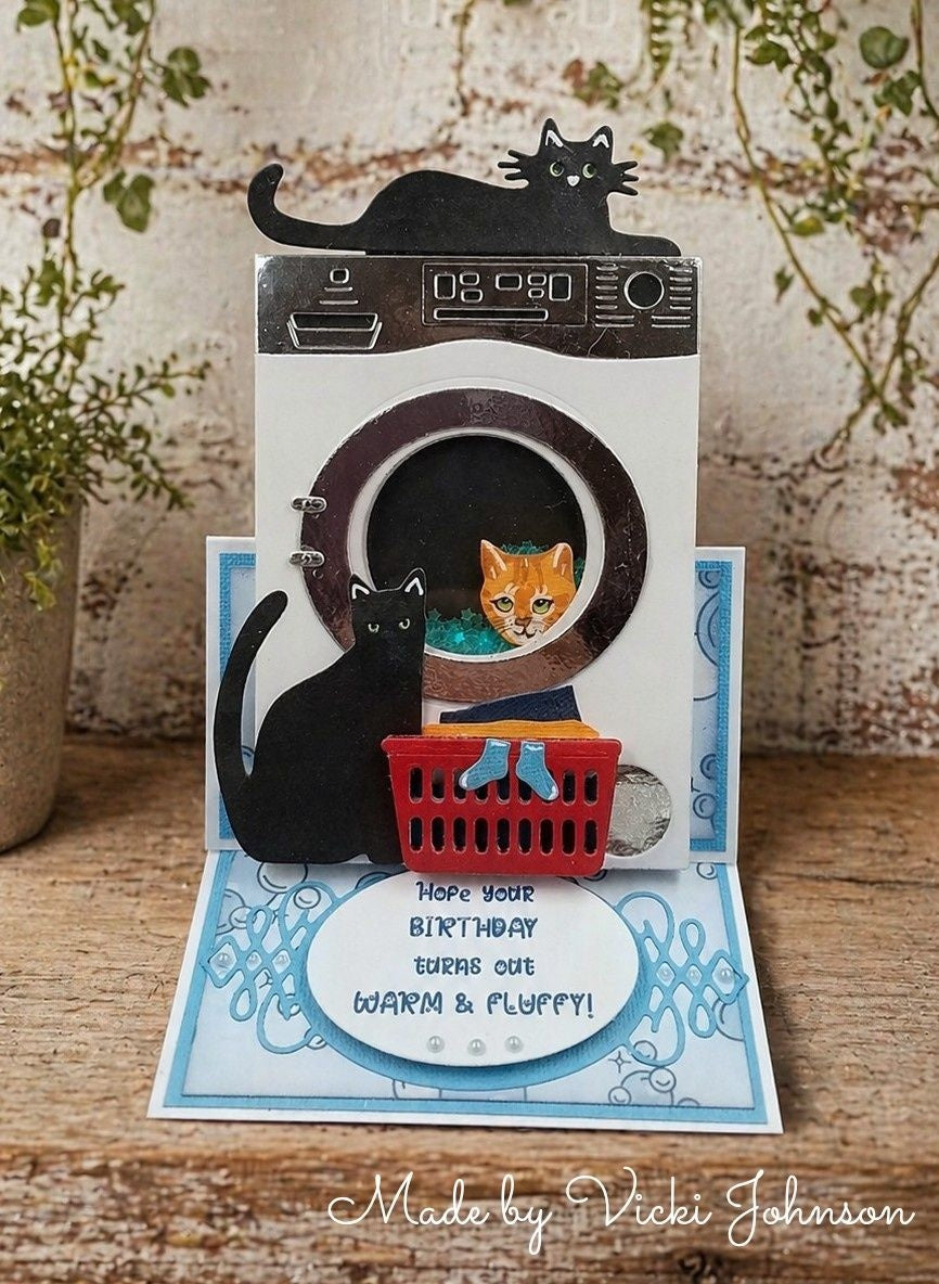 Kokorosa Metal Cutting Dies with Washing Machine and Cats