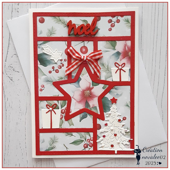 Kokorosa 24PCS 6" Snow Laden Bough Scrapbook & Cardstock Paper