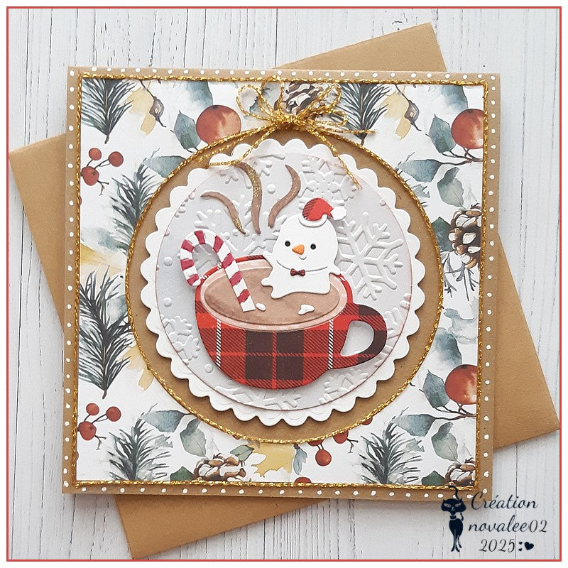 Kokorosa 24PCS 6" Snow Laden Bough Scrapbook & Cardstock Paper