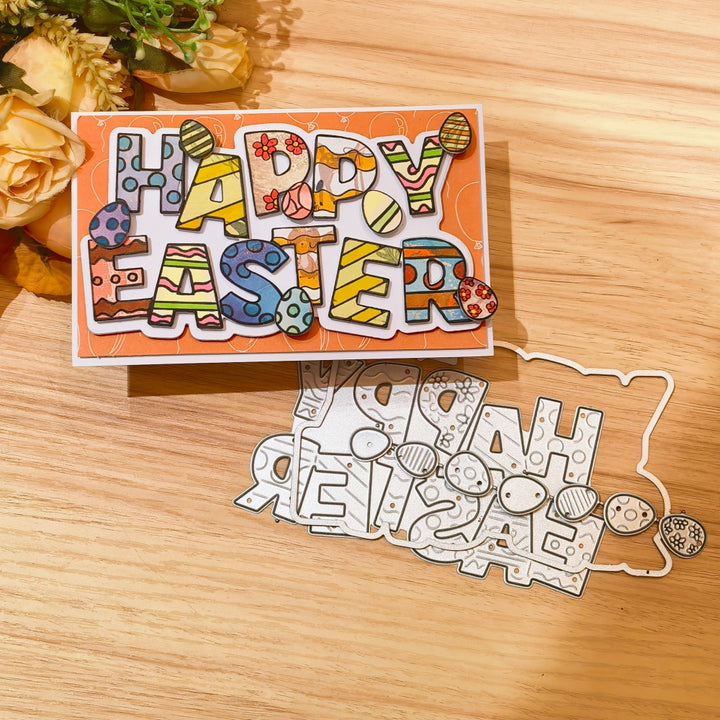 Kokorosa Metal Cutting Dies with Happy Easter Word