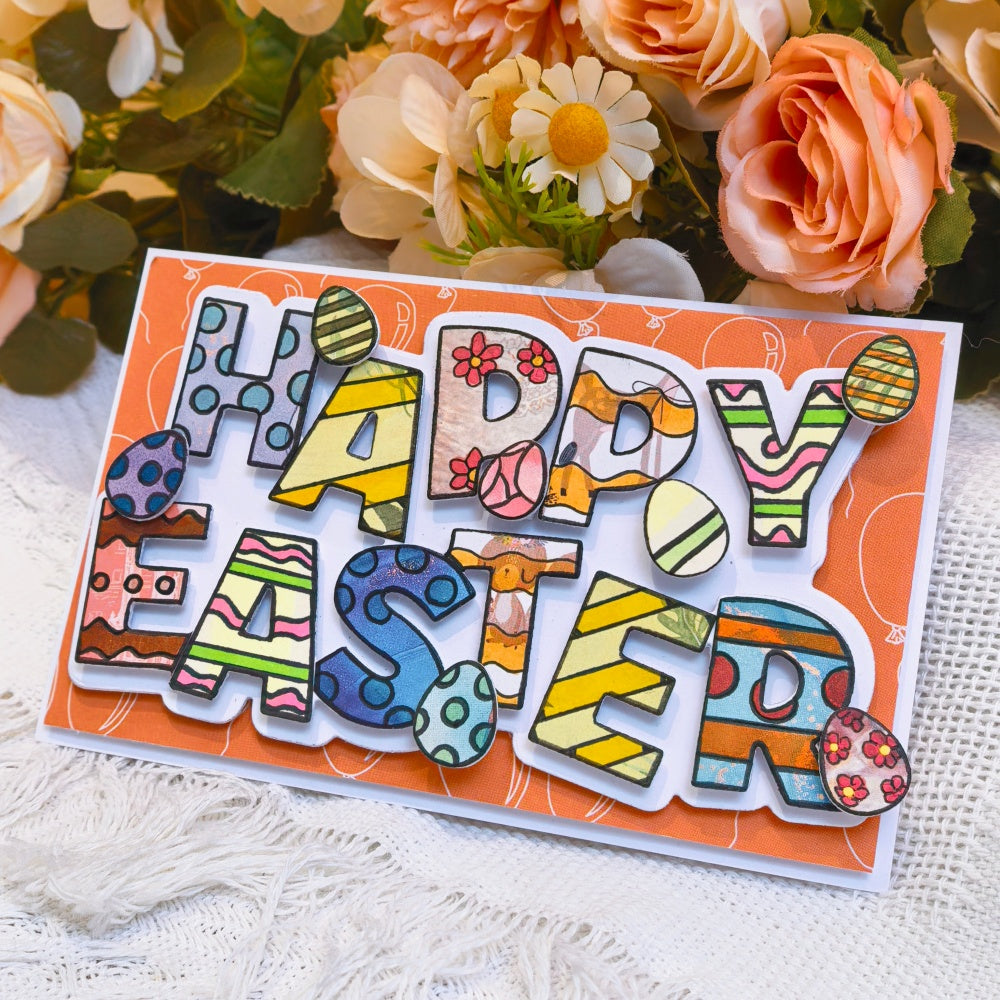 Kokorosa Metal Cutting Dies with Happy Easter Word