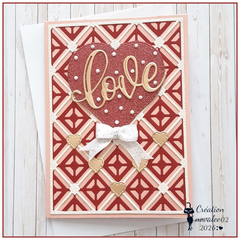 Kokorosa Metal Cutting Dies with Two Diamond Background Board