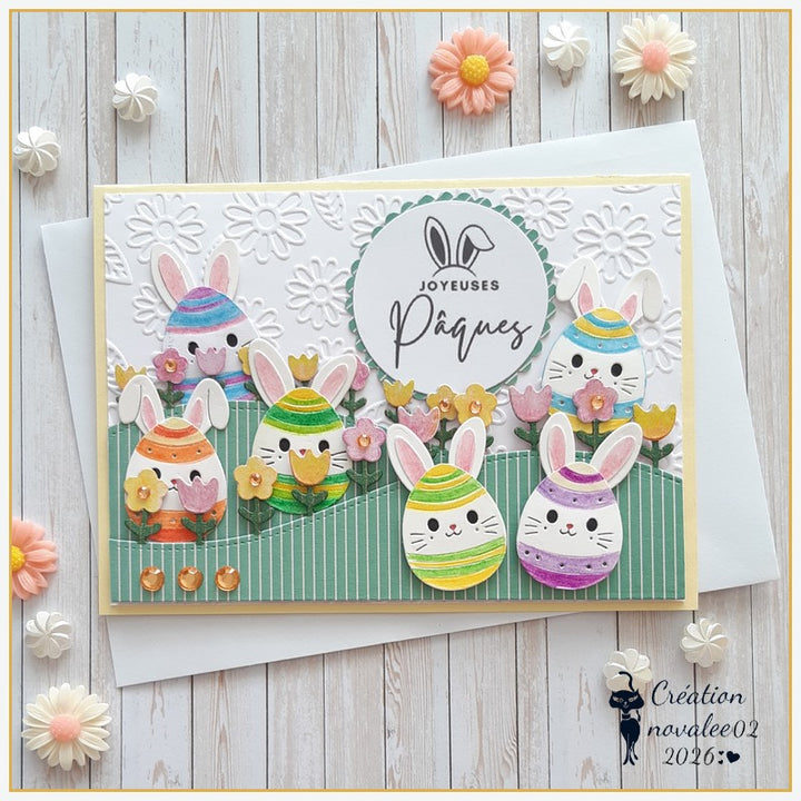 Kokorosa Metal Cutting Dies with Easter Eggs Bunny