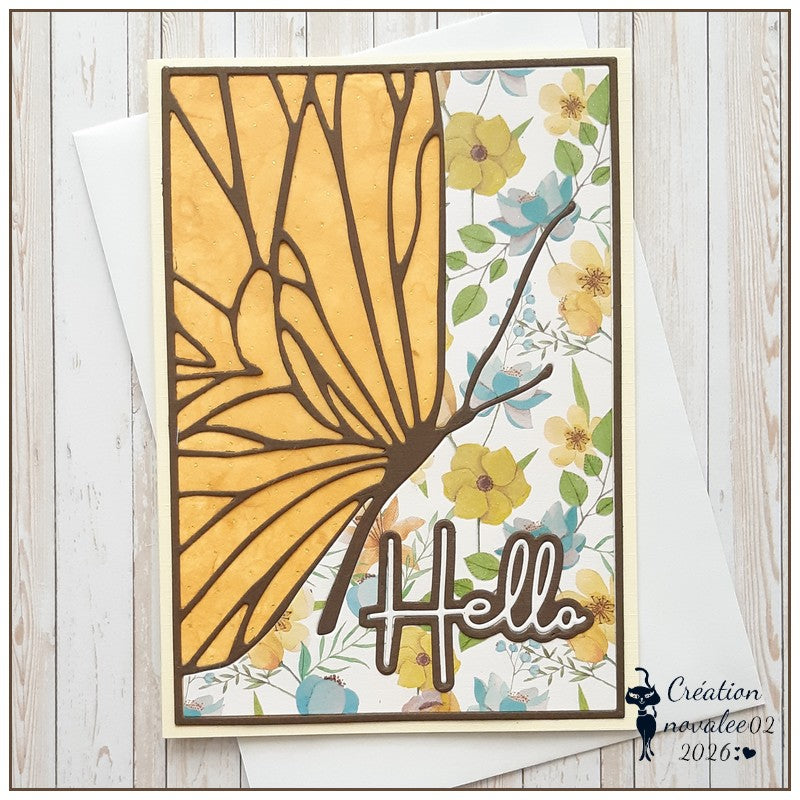 Kokorosa Metal Cutting Dies with Butterfly and Flowers Background Board