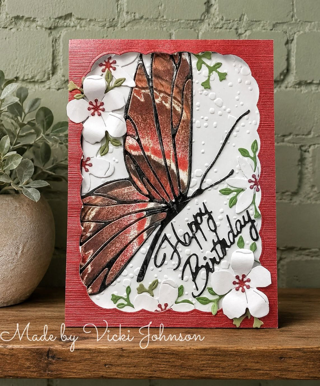 Kokorosa Metal Cutting Dies with Butterfly and Flowers Background Board
