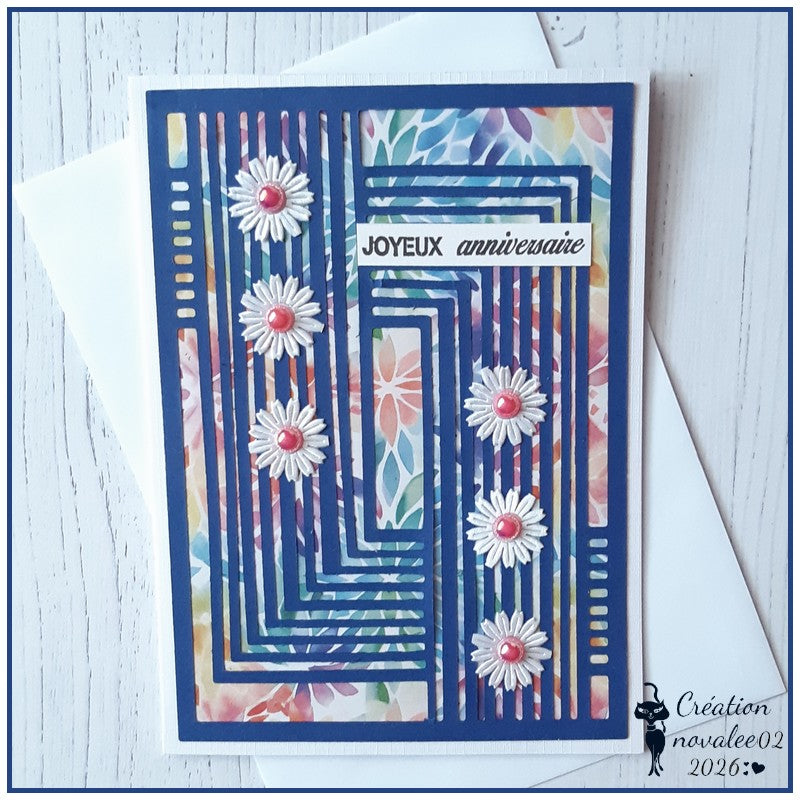 Kokorosa Metal Cutting Dies with Geometric Frame Background Board