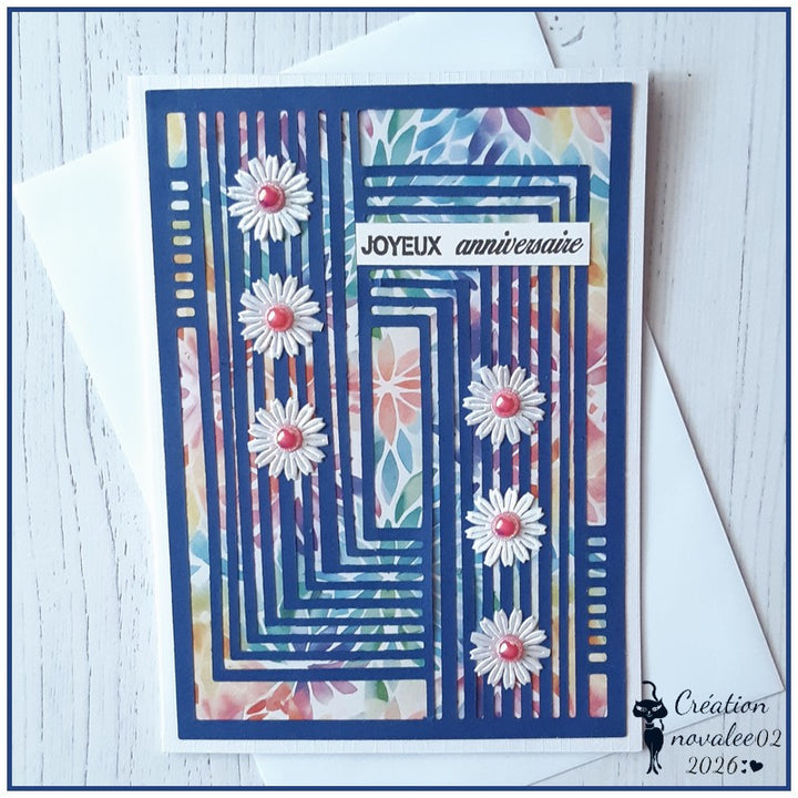 Kokorosa Metal Cutting Dies with Geometric Frame Background Board
