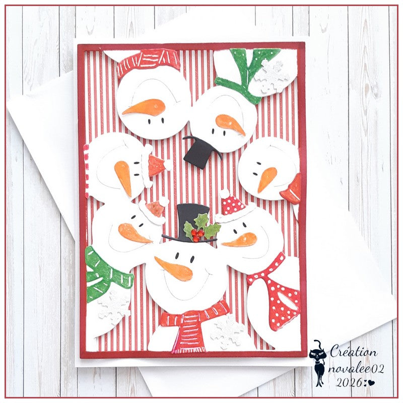Kokorosa Metal Cutting Dies with Snowman Background Board
