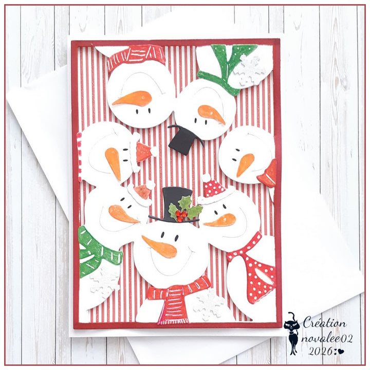 Kokorosa Metal Cutting Dies with Snowman Background Board