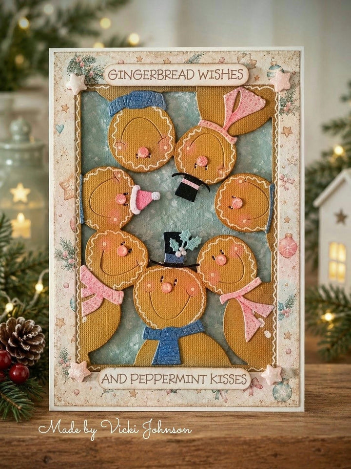 Kokorosa Metal Cutting Dies with Snowman Background Board