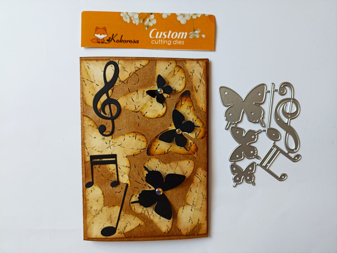 Kokorosa Metal Cutting Dies with Butterfly & Notes