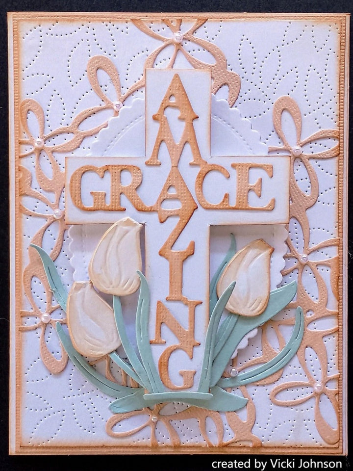 Kokorosa Metal Cutting Dies with "AMAZING GRACE" Word