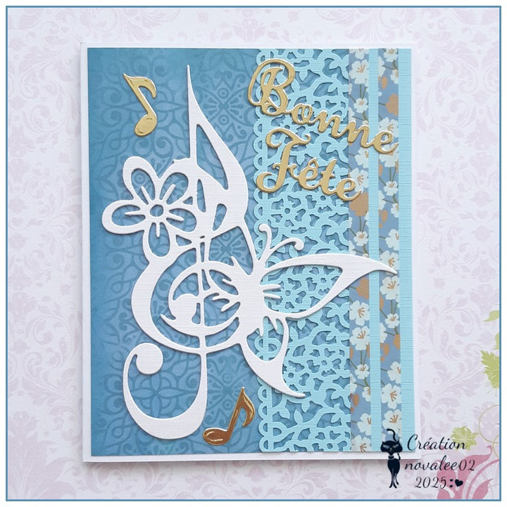 Kokorosa Metal Cutting Dies with Butterfly Music Note