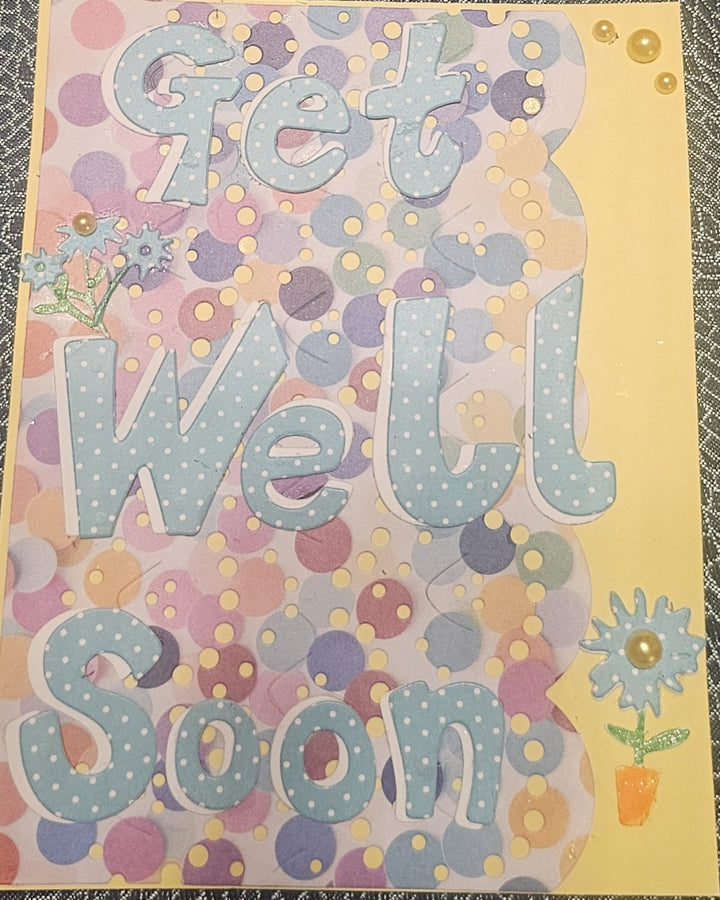 Kokorosa Metal Cutting Dies with "Get Well Soon" Word