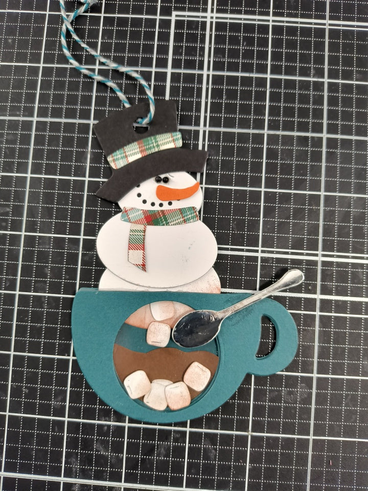 Kokorosa Metal Cutting Dies with Snowman in the Cup