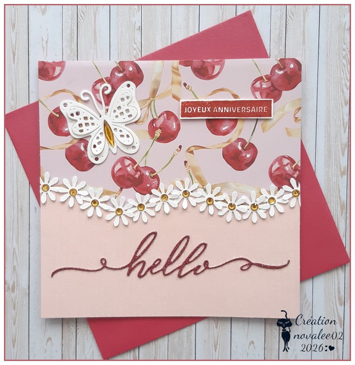 Kokorosa 24PCS 6" Cherry Scrapbook & Cardstock Paper