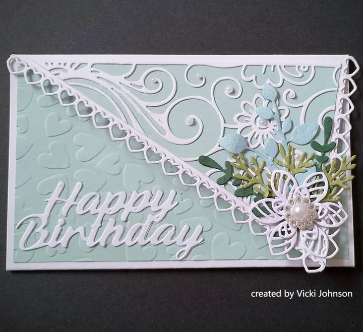 Kokorosa Hollow Floral Background Metal Cutting Dies
