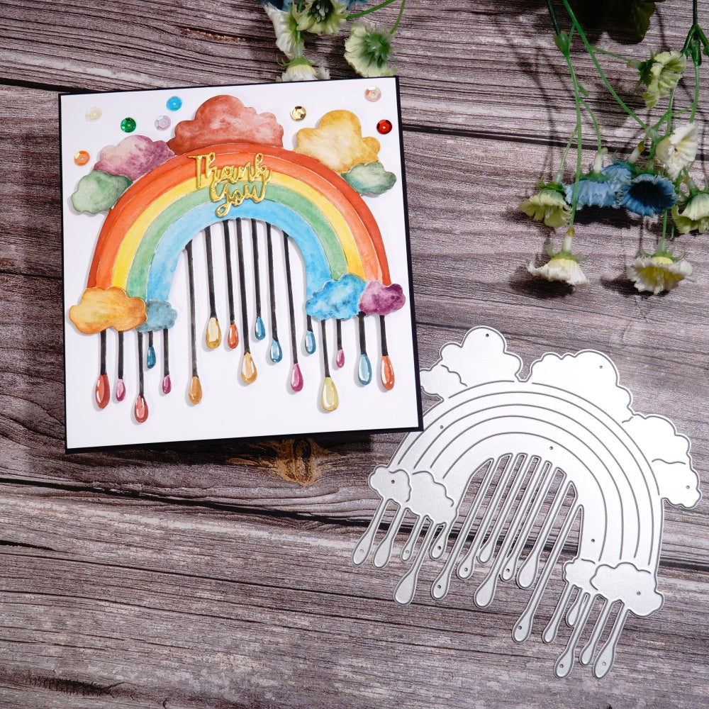 Kokorosa Metal Cutting Dies with Rainbow Rain