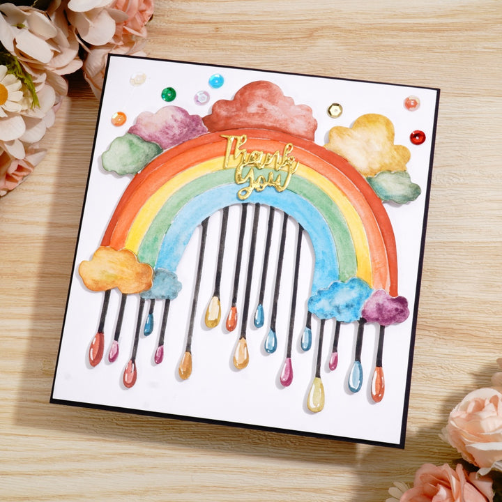Kokorosa Metal Cutting Dies with Rainbow Rain