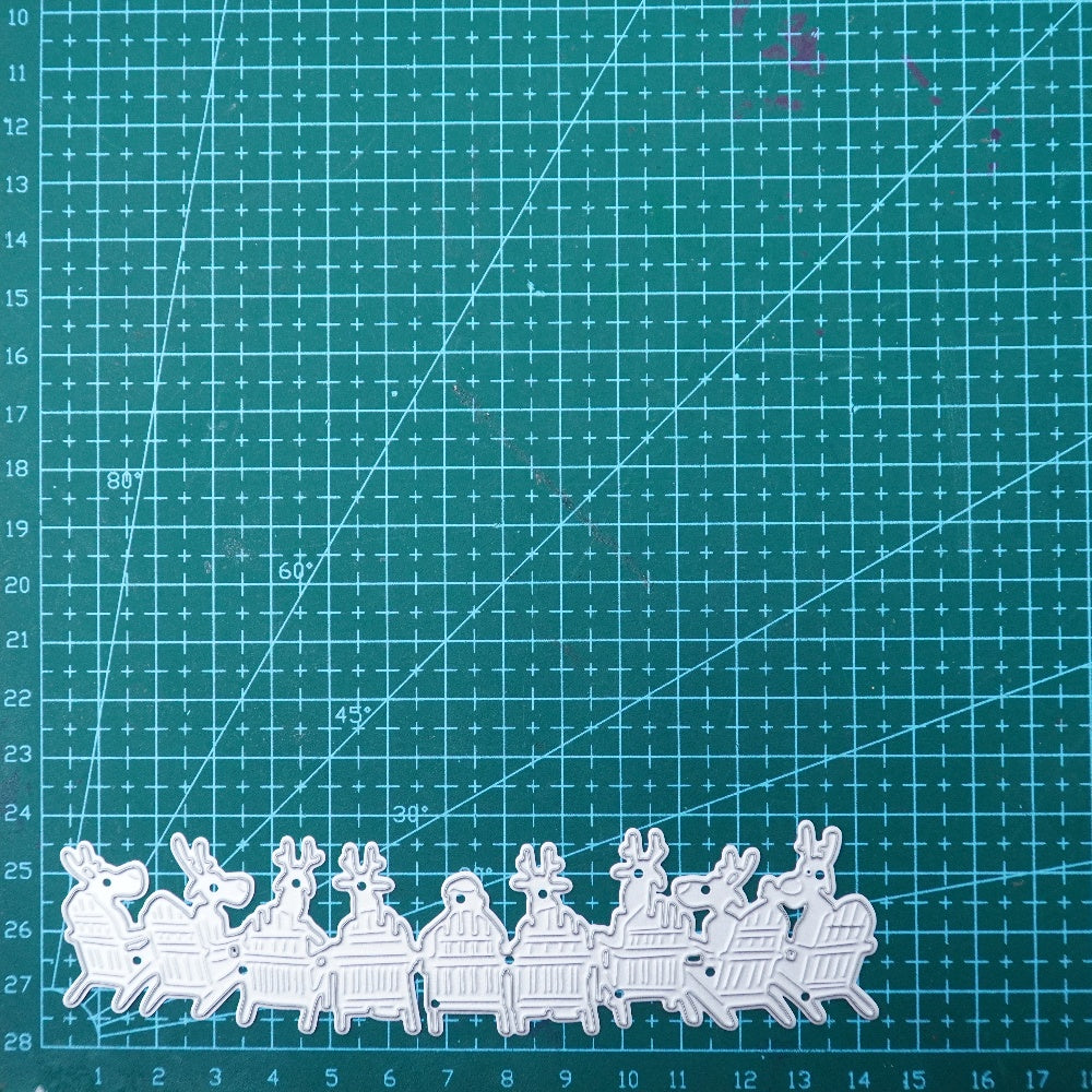 Santa Claus and Reindeers on Chairs Cutting Dies