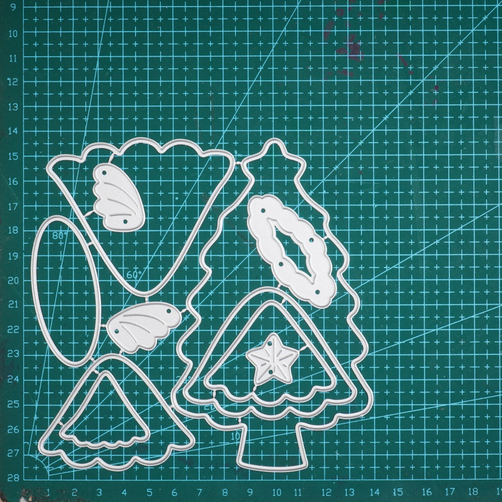 Kokorosa Metal Cutting Dies with Christmas Tree and Wing