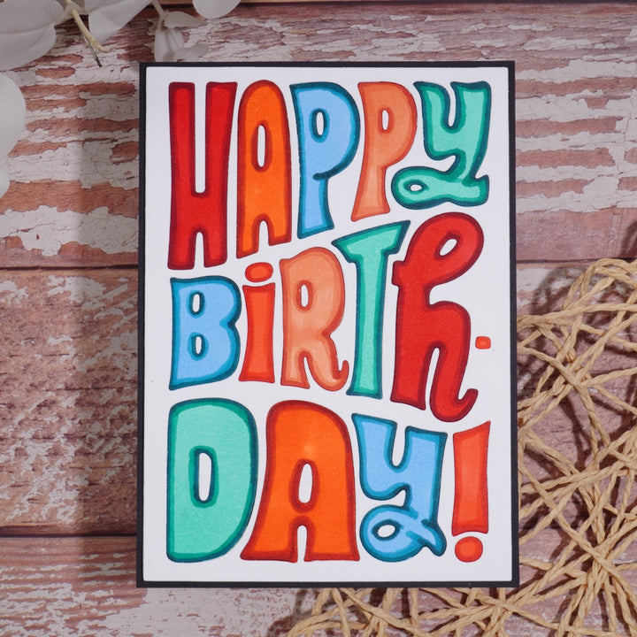 Kokorosa Metal Cutting Dies with Happy Birthday Word
