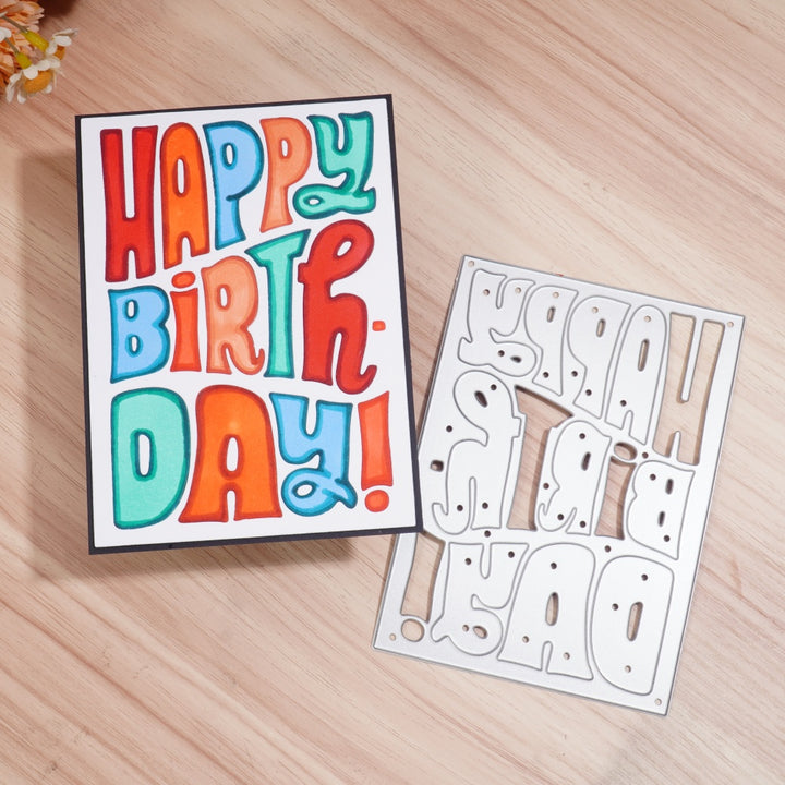 Kokorosa Metal Cutting Dies with Happy Birthday Word
