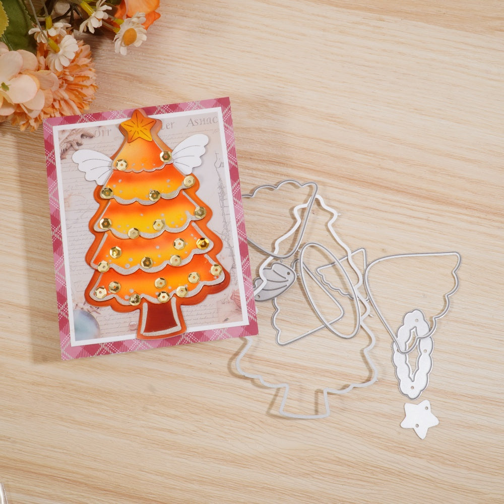Kokorosa Metal Cutting Dies with Christmas Tree and Wing