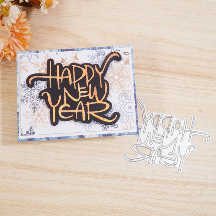 Kokorosa Metal Cutting Dies with Happy New Year Word