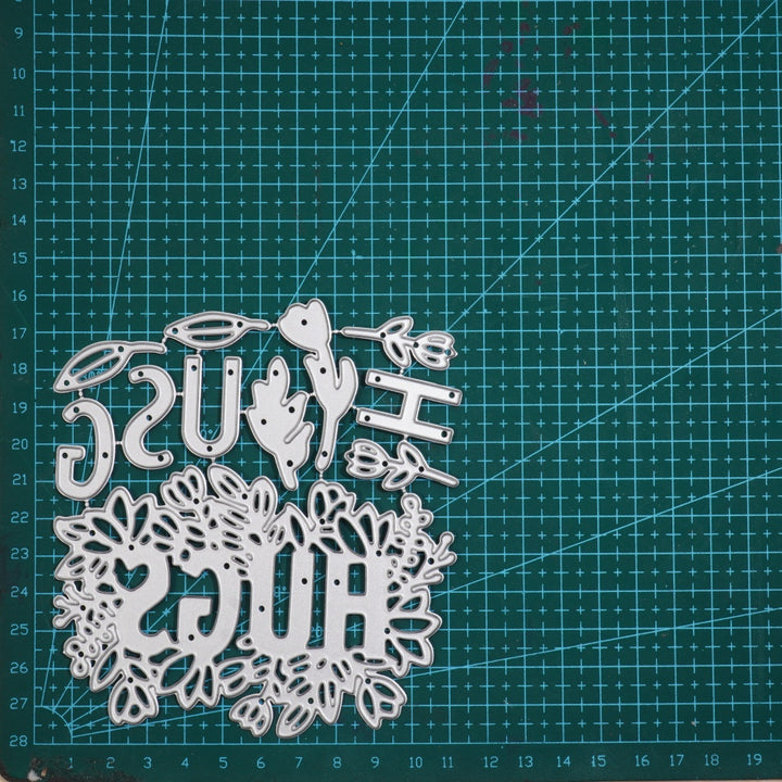 Kokorosa Metal Cutting Dies with Flower and HUGS Word