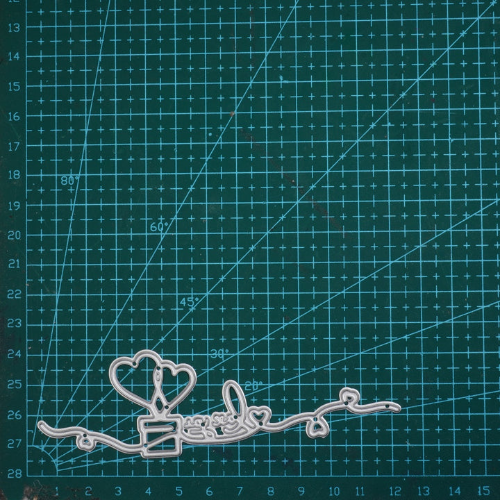 Kokorosa Metal Cutting Dies with Love you Heart Ribbon