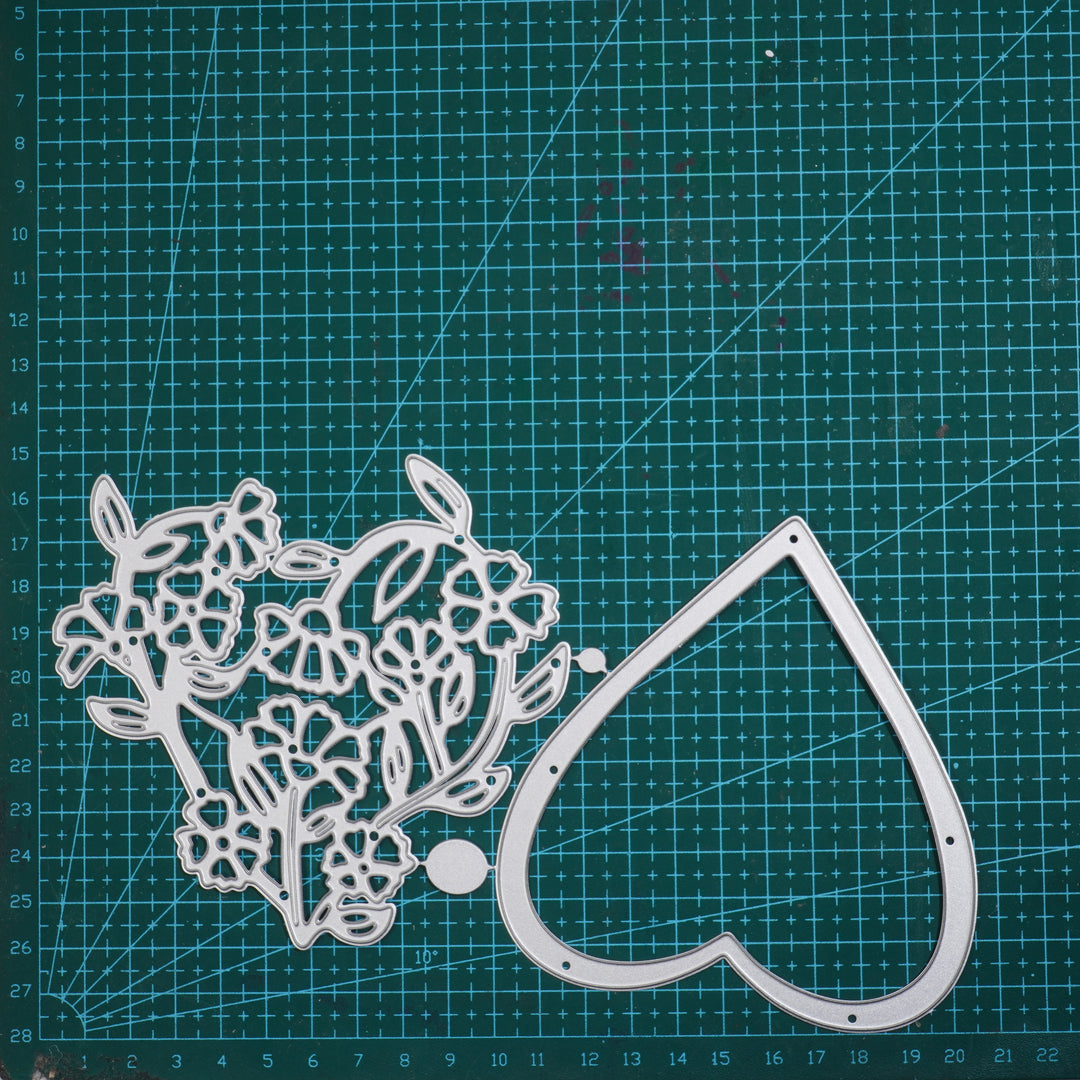 Kokorosa Metal Cutting Dies with Flowers Heart