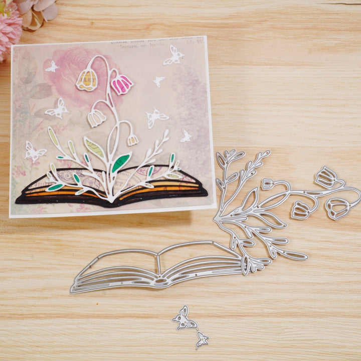 Kokorosa Metal Cutting Dies with Flower on the Book