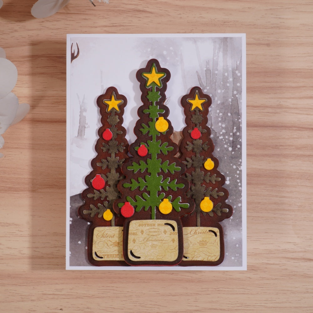 Kokorosa Metal Cutting Dies with Potted Christmas Tree