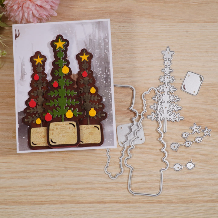 Kokorosa Metal Cutting Dies with Potted Christmas Tree