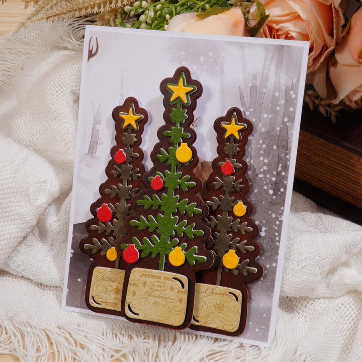 Kokorosa Metal Cutting Dies with Potted Christmas Tree